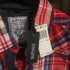 Buffalo brand short sleeve plaid button up NWT